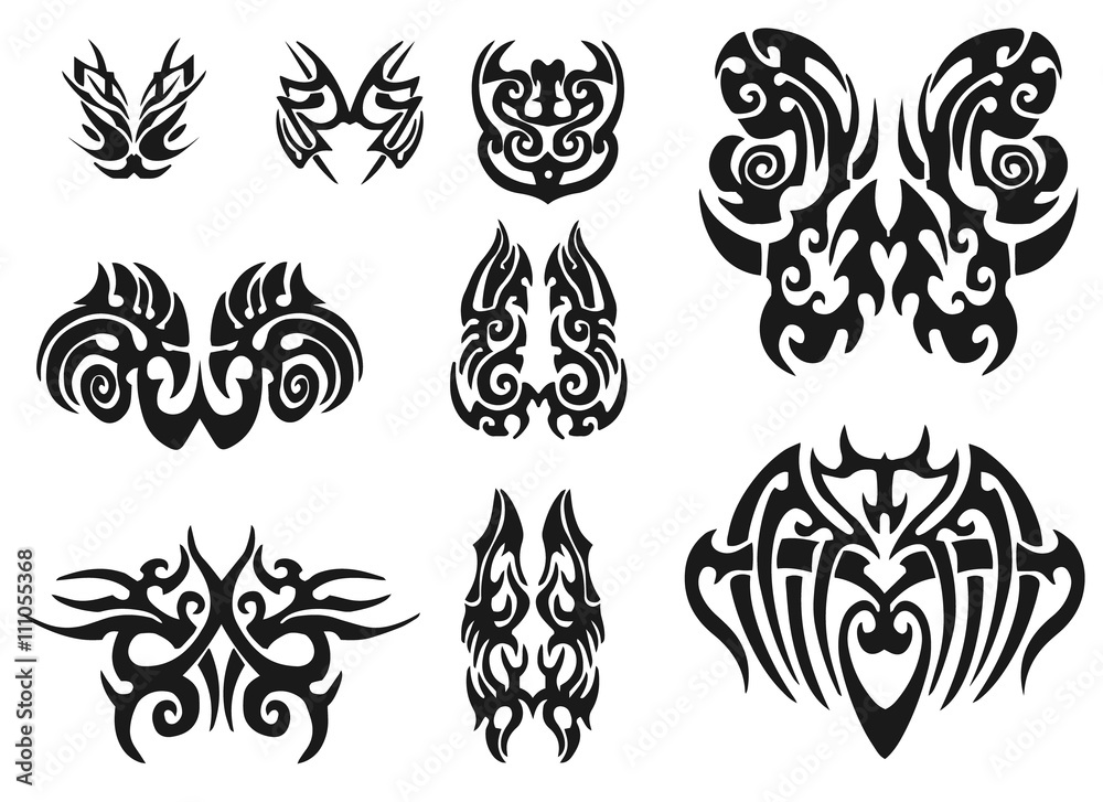 Tribal Tattoo Pack. illustration Tribal Tattoo Pack. illustration