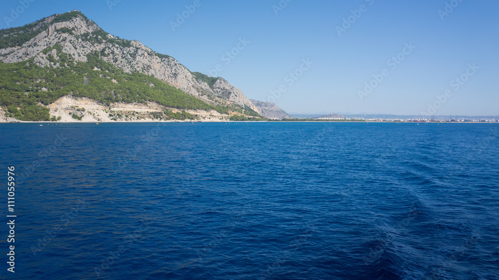 Mediterranean Sea and mountain Antalya Turkey