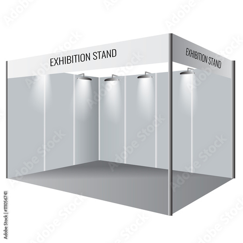 Creative exhibition stand design. Booth template. Corporate identity vector
