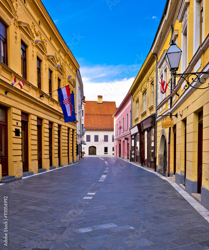 Street of baroque town Varazdin