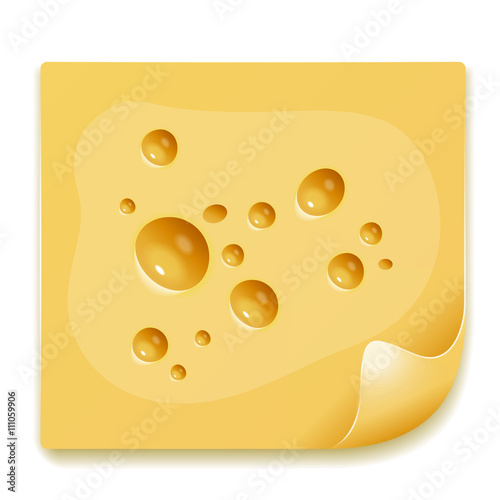 Appetizing slice of cheese image