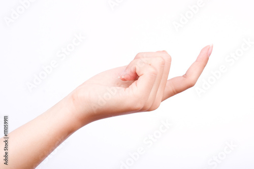 finger hand symbols isolated come here follow me or beckoning the finger on the white background