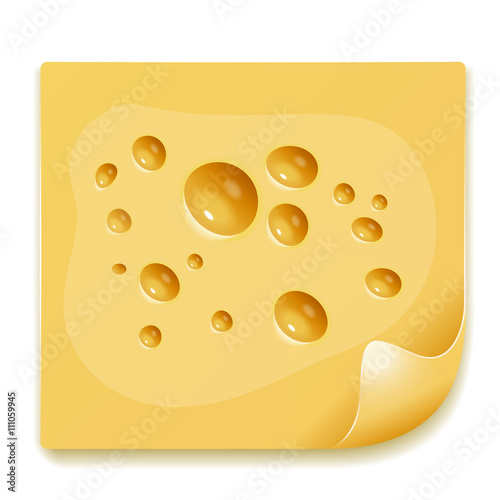 Appetizing slice of cheese image