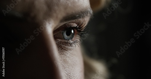 Focus on womans eyes 