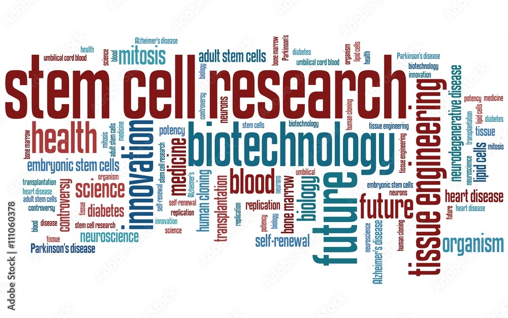 Stem cell research - word cloud concept
