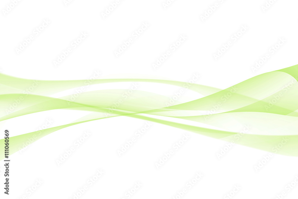Fototapeta premium abstract green waves in white background