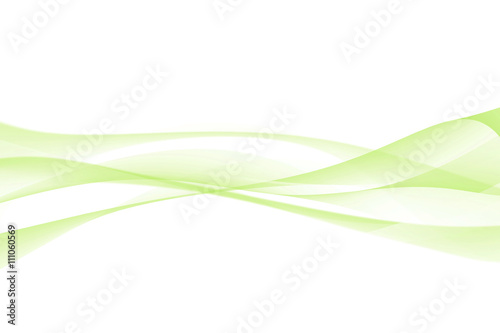 abstract green waves in white background