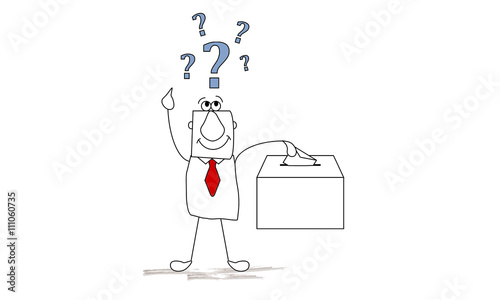 Vector cartoon voting in elections
