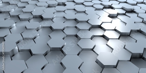 Digital hexagons background