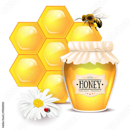 Still life with honey concept