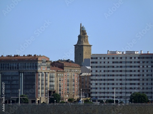 FARO DE LA TORRE DE HERCULES EN A CORUÑA, GALICIA, ESPAÑA
