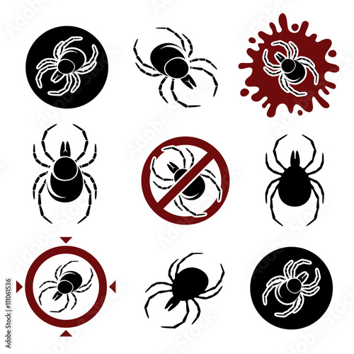 Tick set. Vector