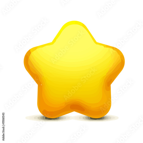 Button glass for mobile games favorites star