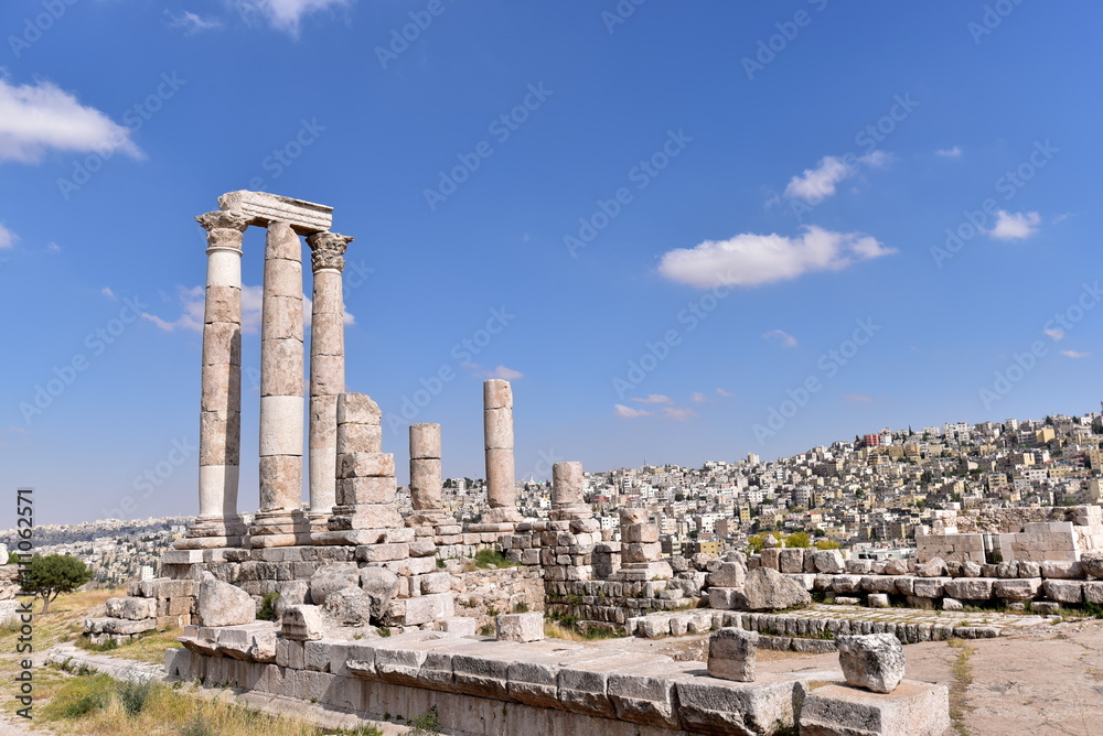 Temple of Hercules is a historic site in the Amman Citadel in Amman, Jordan Temple of Hercules is a historic site in the Amman Citadel in Amman, Jordan