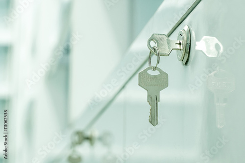 Photography Soft focus Key cabinet locks