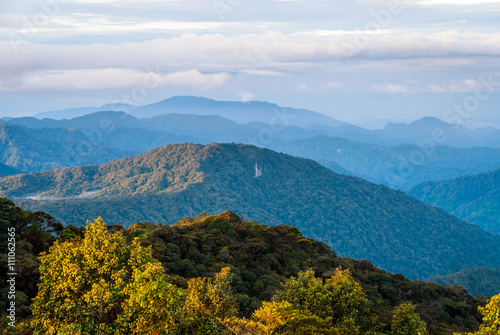 Sunrise over jungle in cameron highlands, Malaysia