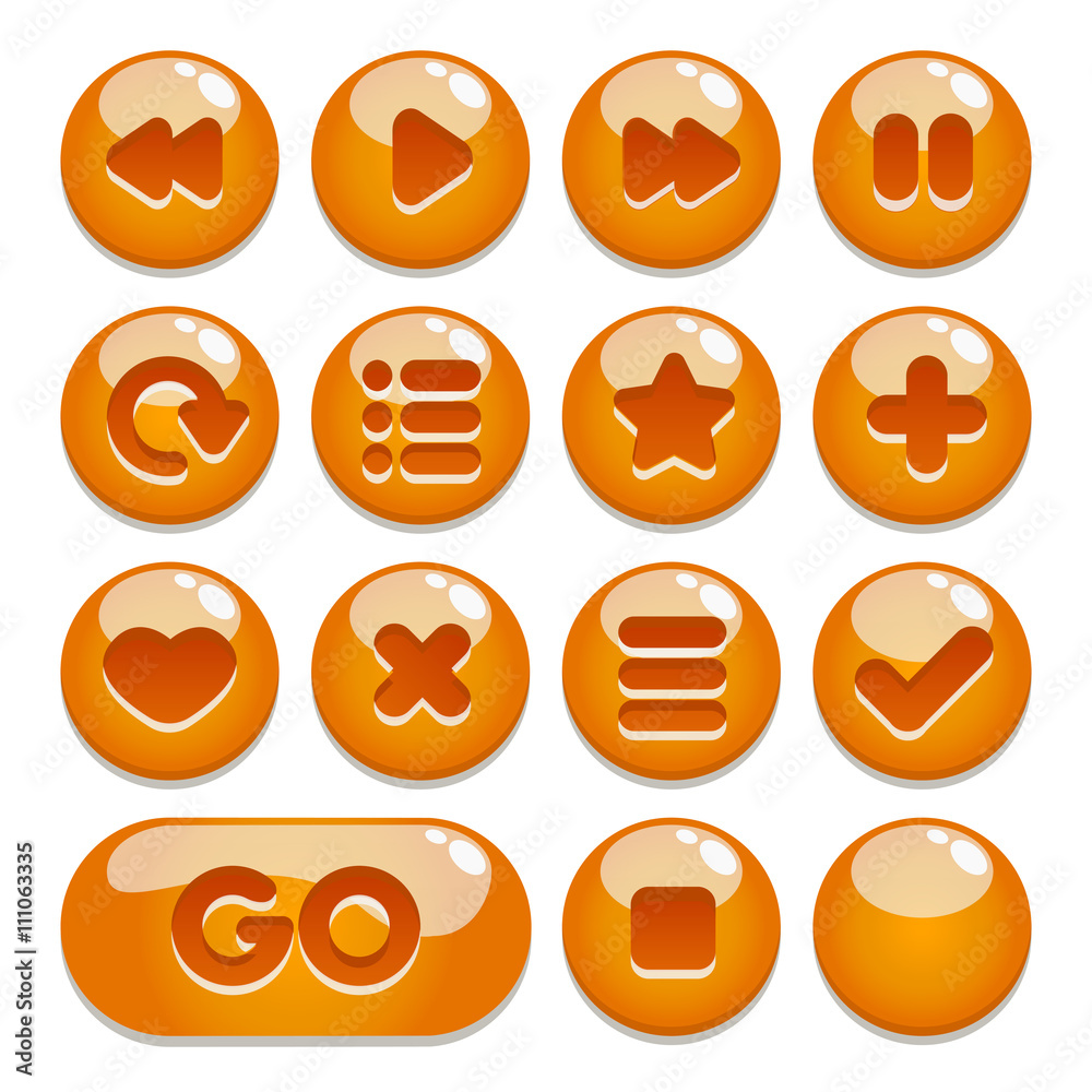 a set of buttons for gaming interfaces a set of buttons for gaming interfaces