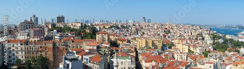 The panoramic view of Istanbul from the Galata tower.