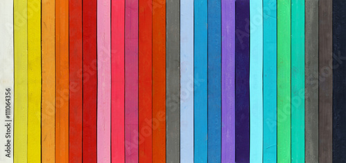 Color range - detail of the colored pastels