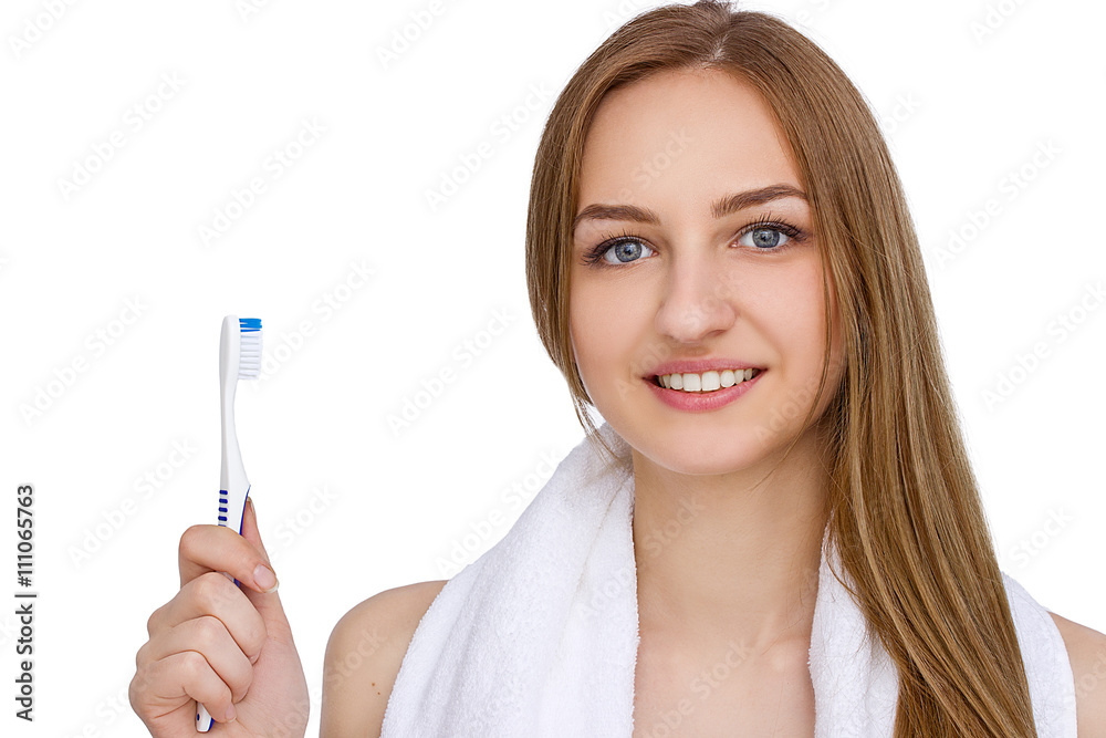 Happy Young Woman Isolated On White Background Happy Young Woman Isolated On White Background