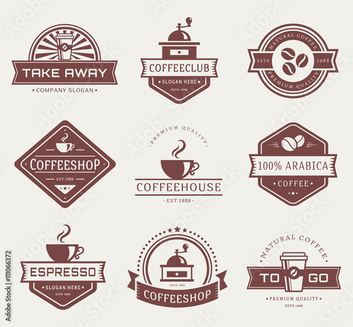 Vector coffee logos.