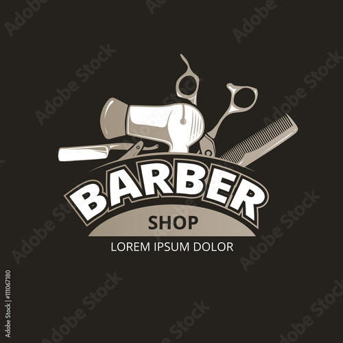 Barber shop vintage background