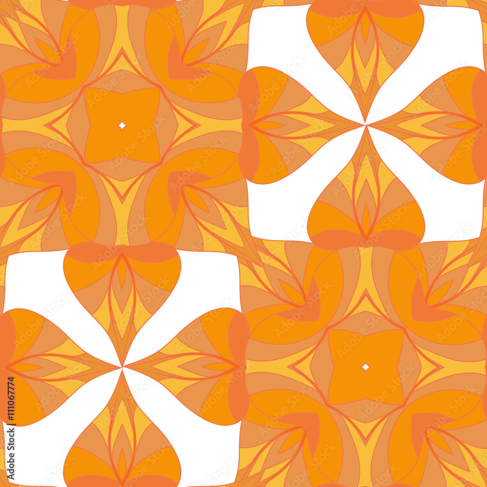 A complex vector seamless floral pattern. A complex vector seamless floral pattern.