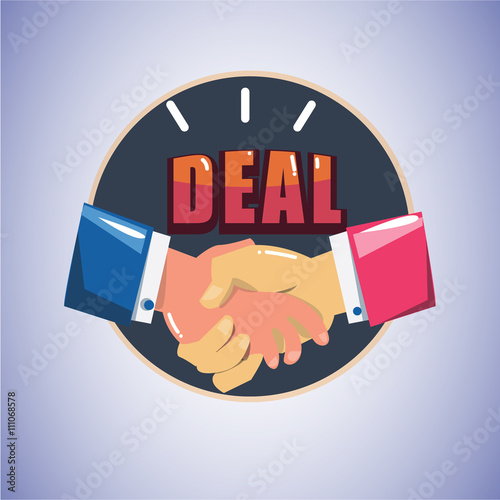 handshake. making a deal - vector