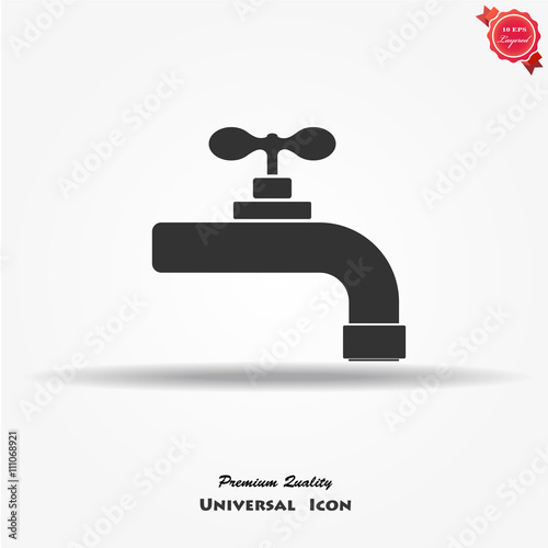 Water tap vector icon