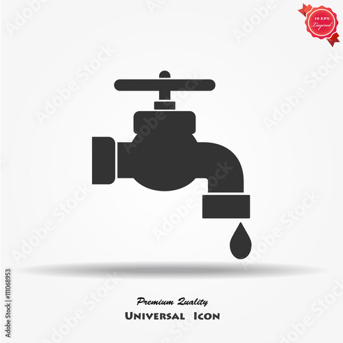 Water tap vector icon
