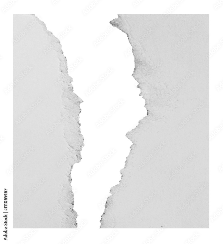A piece of paper on white A piece of paper on white