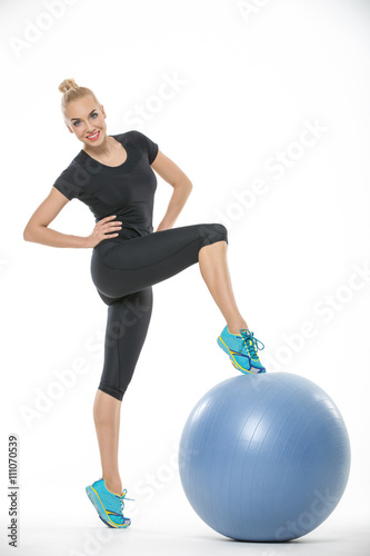 Girl with fitball