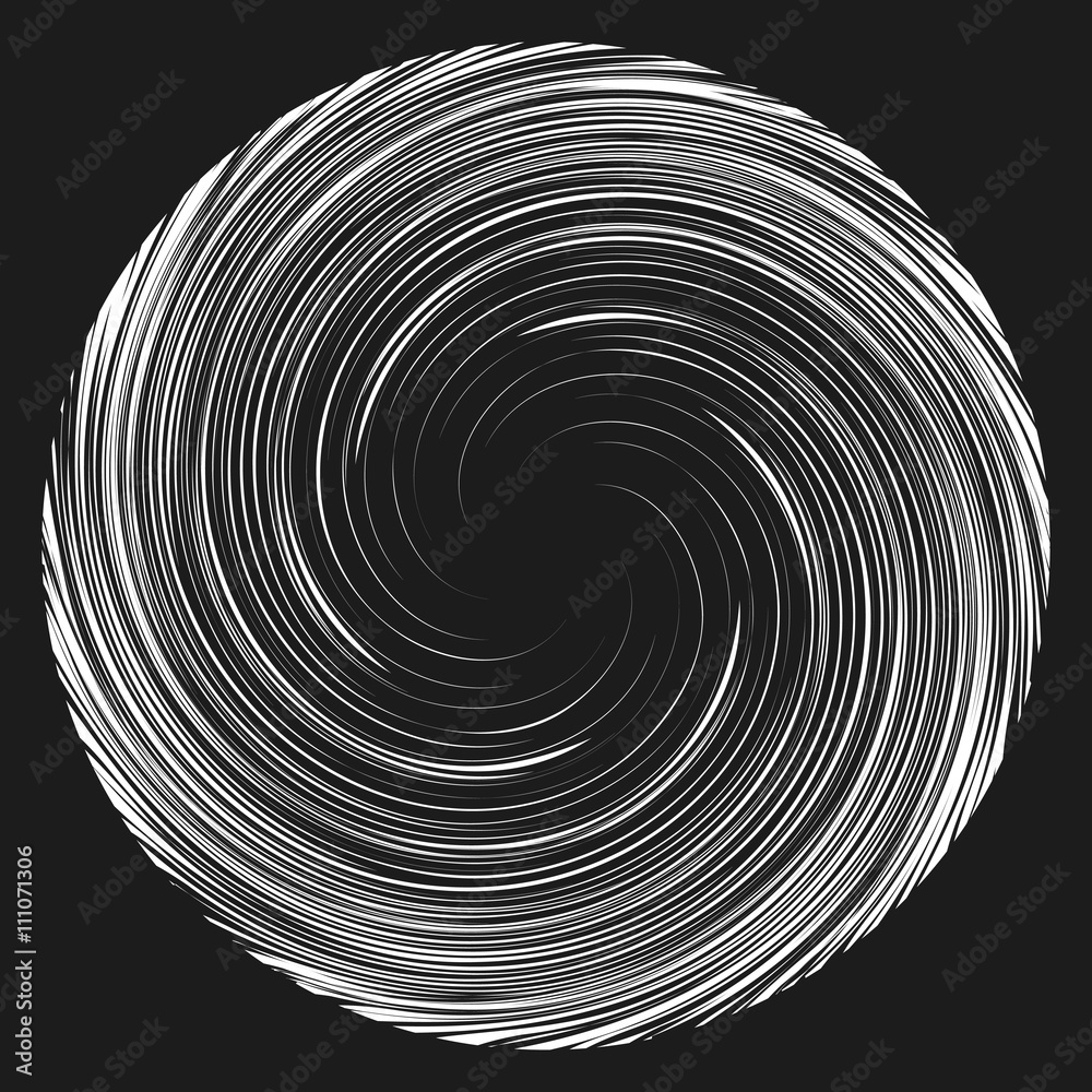 Vortex speed lines background. Storm swirl element in manga or pop