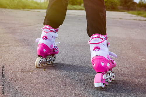 Obraz na płótnie rollerblading on a sunny day