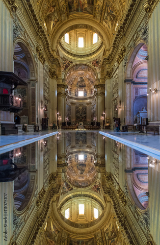 ROME, ITALY - 3 MAY 2016 - A visit at 'Sant'Andrea della Valle', a basilica church in the rione of Sant'Eustachio. The Basilica is the general seat for the catholic religious order of the Theatines. photo