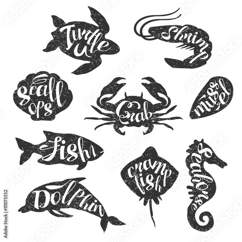 Marine Animals  Vintage Stamp Collection