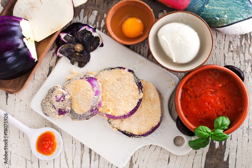 ingredients for eggplant parmigiana