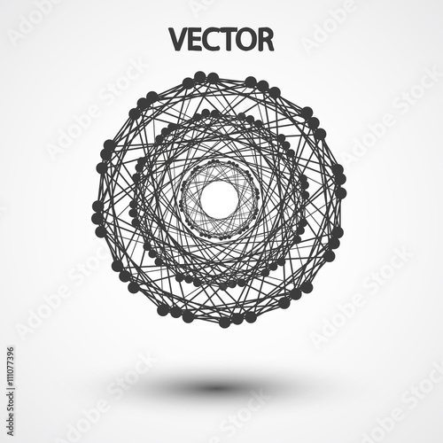 Wireframe polygonal elements eps10