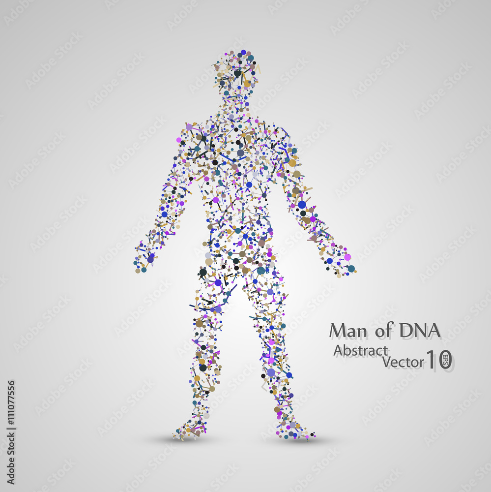 Molecular structure in the form of man