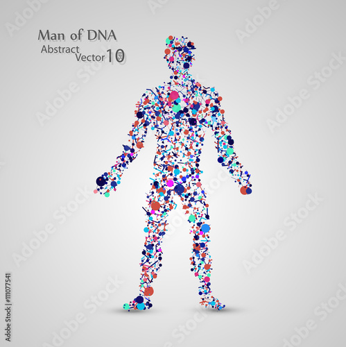 Molecular structure in the form of man