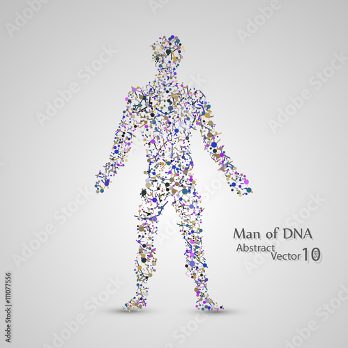 Molecular structure in the form of man