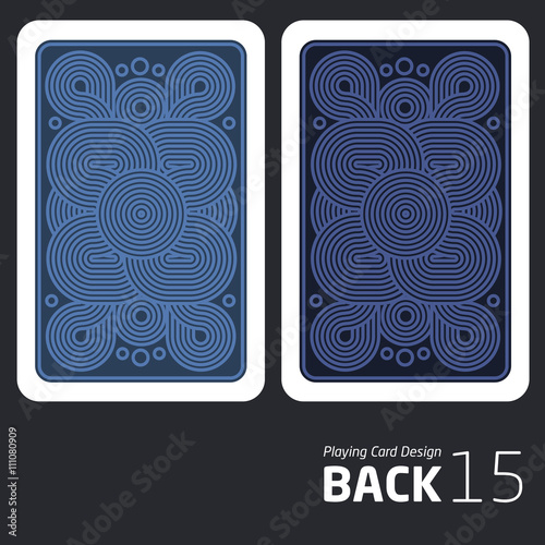 The reverse side of a playing card for blackjack other game with