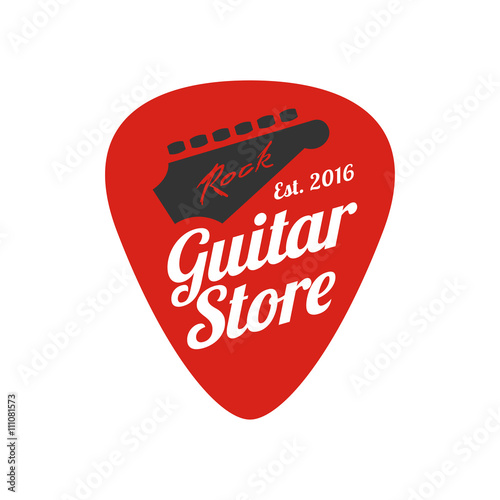 Guitar store vector logo