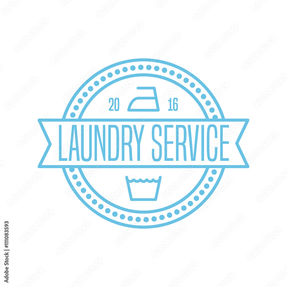 Obraz premium Laundry label, stamp, vector illustration