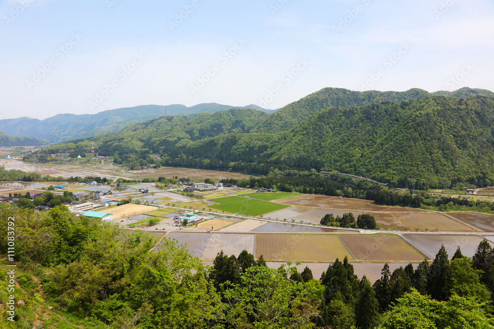 Fototapeta premium 田園風景 石川県白山市