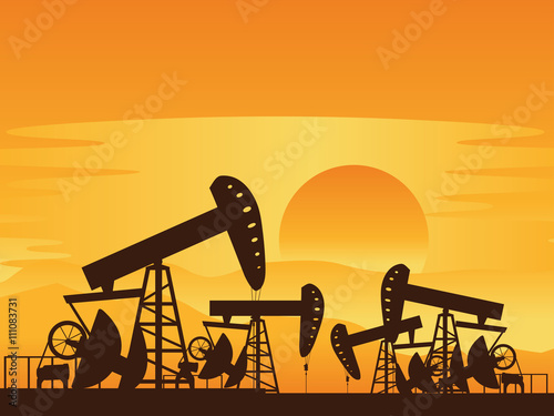 Oil Pump at Sunset