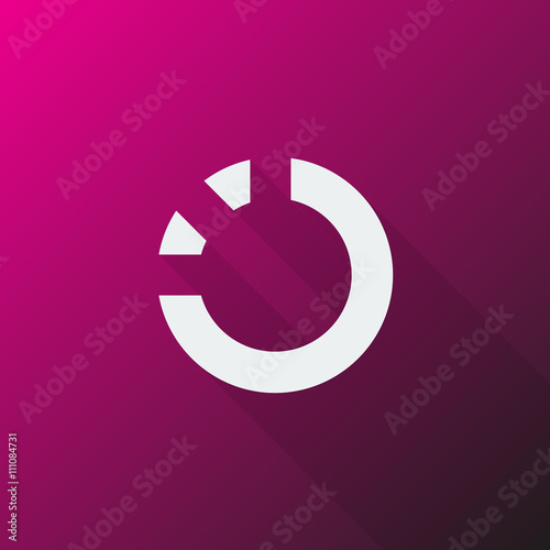 White Loading icon on pink background