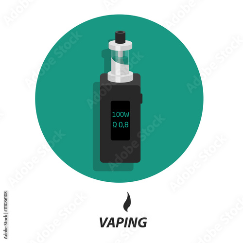 Flat vaping icon circle