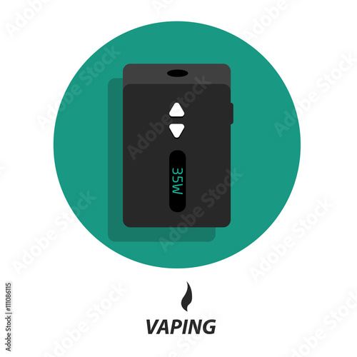 Flat vaping icon circle