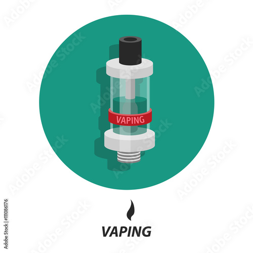 Flat vaping icon circle